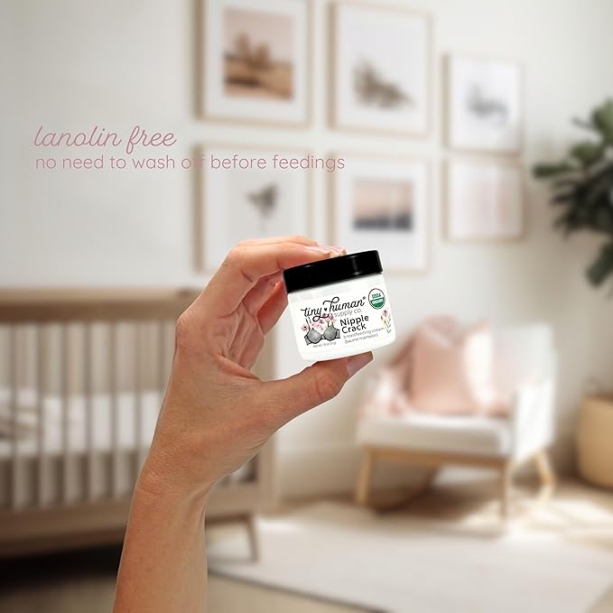 Organic Nipple Cream, Nipple Crack Lanolin Free Nipple Butter (2 Pack), Balm for Breastfeeding Mothers, No Need to Wash Off, Safe for Baby and Mama