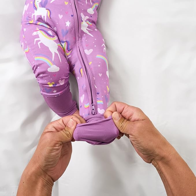 Little Sleepies Pajamas for Baby Boys & Girls, Viscose from Bamboo Baby Pajamas, Preemie & Newborn Sleepers, 2-Way Zipper PJs