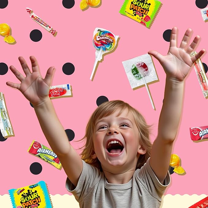 Bulk Candy Variety Pack - 4 lb - Bulk Candy Individually Wrapped - Assorted Mix - Lollipops, Hard, Fruity - Dulces - Big Bag for Party Favors