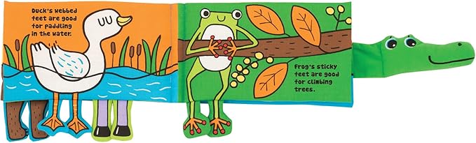 Melissa & Doug Soft Activity Baby Book - Whose Feet? Sensory Toys for Toddlers, Travel Toys for Toddlers Boys and Girls