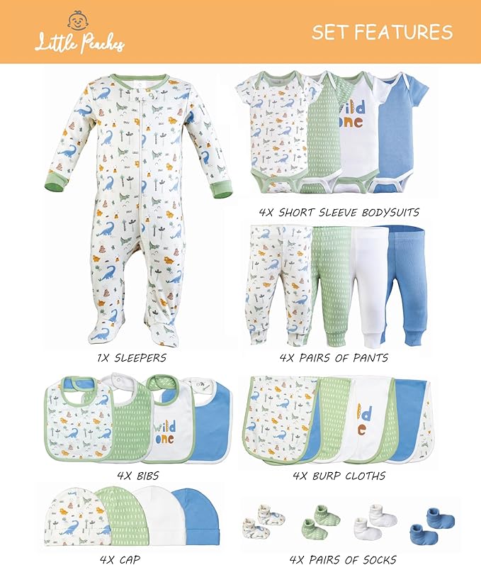 Baby Girl Clothes - Layette Gift Set for Baby Boys, Fits 0 to 3 Months Baby,Newborn Clothes & Accessories Set