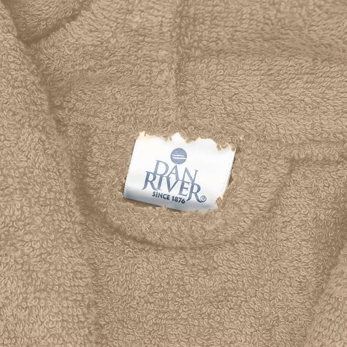 DAN RIVER Premium Cotton Terry Robes for Women and Men, Ultra Soft bathrobe with Adjustable Waist Belt and Pockets Pack of 1