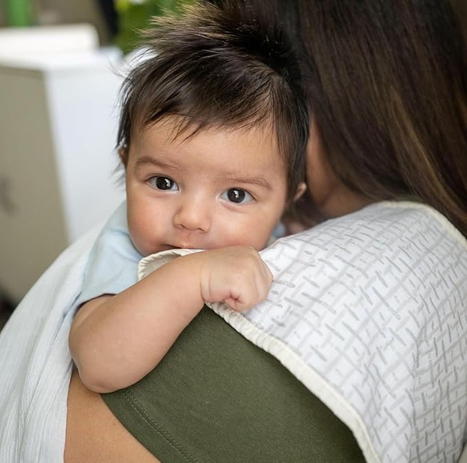 Crane Baby Muslin Baby Burp Cloths, Lightweight Absorbent Burp Cloth, Beach Life Starfish, Set of 3, 7” x 20”, Newborn Baby Essentials, Burp Cloths Baby Boy, Burp Cloths Baby Girl, Newborn Essentials
