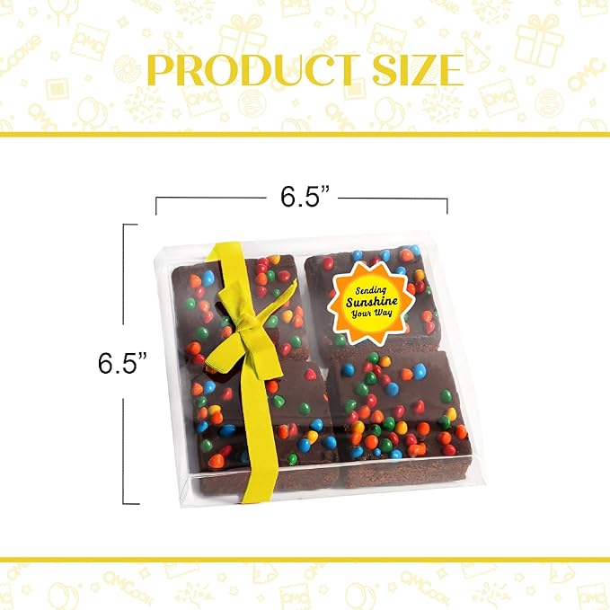 Sending You Sunshine Gift Basket Care Package Cookies Chocolate Brownies Food Gift For Men Kids Women | Nut Free Dairy Free | Thinking Of You