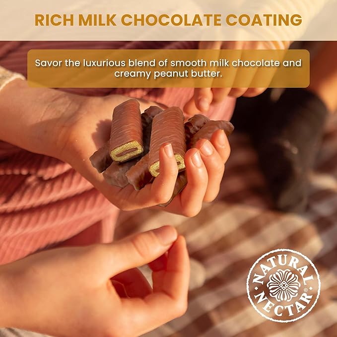 Natural Nectar Crispy Crepes Peanut Butter, Pack of 8 - Perfect with Coffee, Tea, or as a Snack | Gluten-Free, Non-GMO - 3.5 oz Each