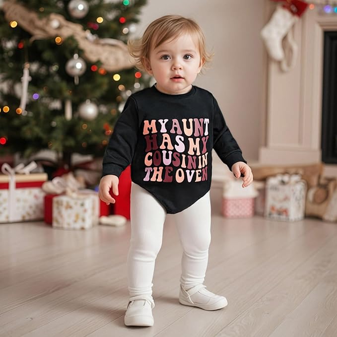 Kupretty Baby Boy Girl Sweatshirt Romper Cute Winter Fall Clothes Siblings Crew Neck Long Sleeve Bubble Infant Bodysuit