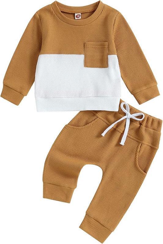 CIYCUIT Toddler Baby Boy Clothes Long Sleeve Sweatshirt Pants Set Fall Winter Outfits