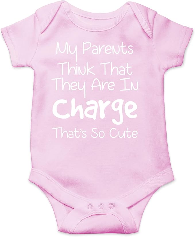 CBTwear My Parents Think That They Are in Charge Baby Bodysuit Funny Infant Outfit Unisex Humor Romper