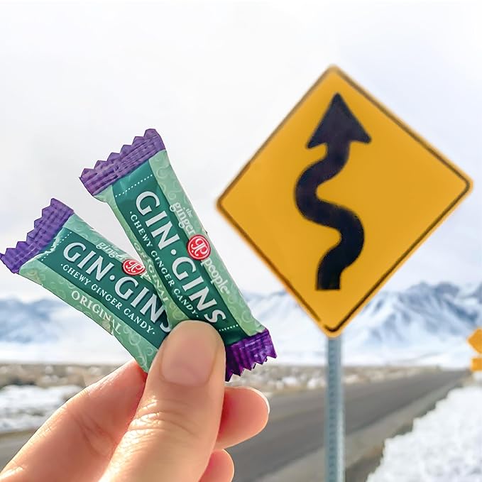 The Ginger People GIN GINS Chews - Original, Spicy Apple - 1lb bags - Pack of 2