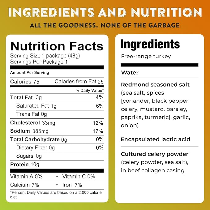 Nick's Sticks Clean & Balanced Free Range Turkey Snack Sticks | Made in the USA | Gluten Free | Paleo, Keto, Whole30 Approved | No Soy, Antibiotics or Hormones (12 – 1.7oz. Packs of 2 Sticks)