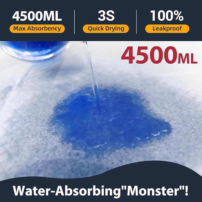 Tear Resistant Disposable Bed Pads Adults Chucks Incontinence Underpads 30"x 36"(60 Count),Large Thicken Premium Waterproof Pee Pads for Elderly,10X Super Absorbency Heavy Duty Puppy Training Pads