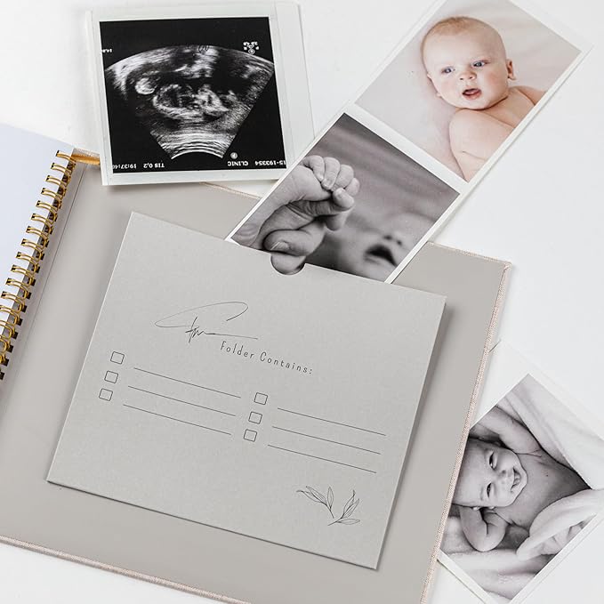 Joss & Lac Gender Neutral | Minimalist Keepsake Memory Book Photo Album for Baby Boy or Girl First 5 Years – A Milestone Book to Record Every Event from Birth to Age 5 (Off White)