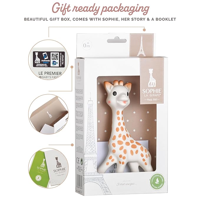 Sophie la girafe | Handcrafted for 60 Years in France | Gift Ready Packaging | (616400) | Includes Authenticator Feature