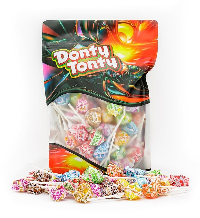 DUM DUMS Original Mix Lollipops 2 lb – Bulk Bag, Suckers Hard Candy, Gluten Free Candies, Assorted Flavors, Individually Wrapped Pops (124 Pieces)