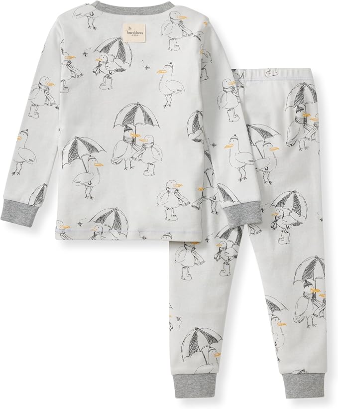 Burt's Bees Baby Boys' 2-Piece Long Sleeve Tee and Pants Organic Cotton Pajama Set