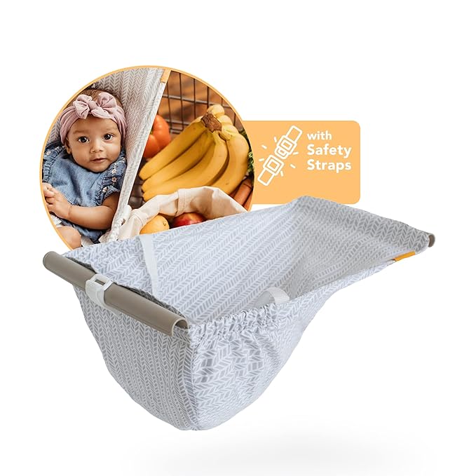 Shopping Cart Hammock – Infant Seat for Grocery Carts – Holds Car Seats Securely – Compatible with Select 4-Seater Wagons (20–24” Wide) – Supports Up to 50 lbs – Little Arrow