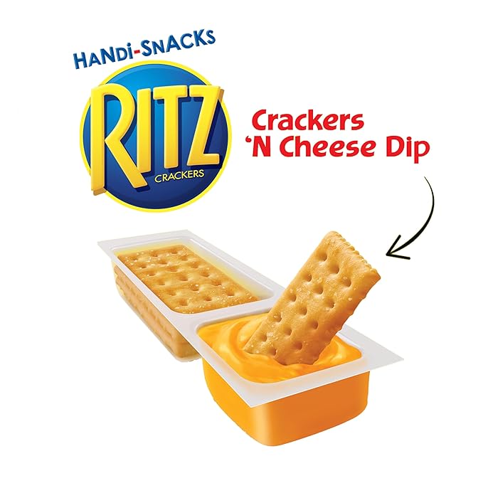 Handi-Snacks RITZ Crackers 'N Cheesy Dip Snack Packs, School Snacks, 20 Snack Packs