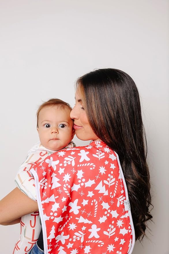 Copper Pearl Baby Burp Cloth Large 21''x10'' Size Premium Absorbent Triple Layer 3-Pack Gift Set Jolly