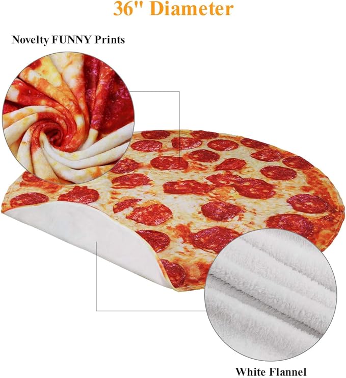 Pizza Blanket Baby Gift, Baby Pizza Swaddle Blanket, Kids Newborn Baby, 285 GSM Soft Flannel Wearable Wrap Funny for Boy Girl Daughter Son