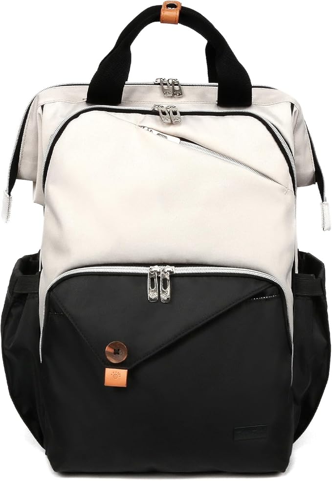 Hap Tim Baby Diaper Bag for Boys Girls, Large Backpack Diaper Bags with Double Compartments, Baby Registry Search Shower Gifts Stuff Newborn Must Haves（7340-BH）