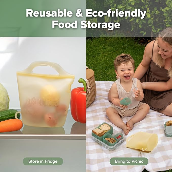 Haakaa Silicone Travel Microwave Steamer & Steriliser Bag, 30oz/900mlReusable Silicone Steaming Bags for Baby Small Items, Pacifiers, Teethers or Baby Cups, Great for Home and On-The-Go,Pineapple/1PC