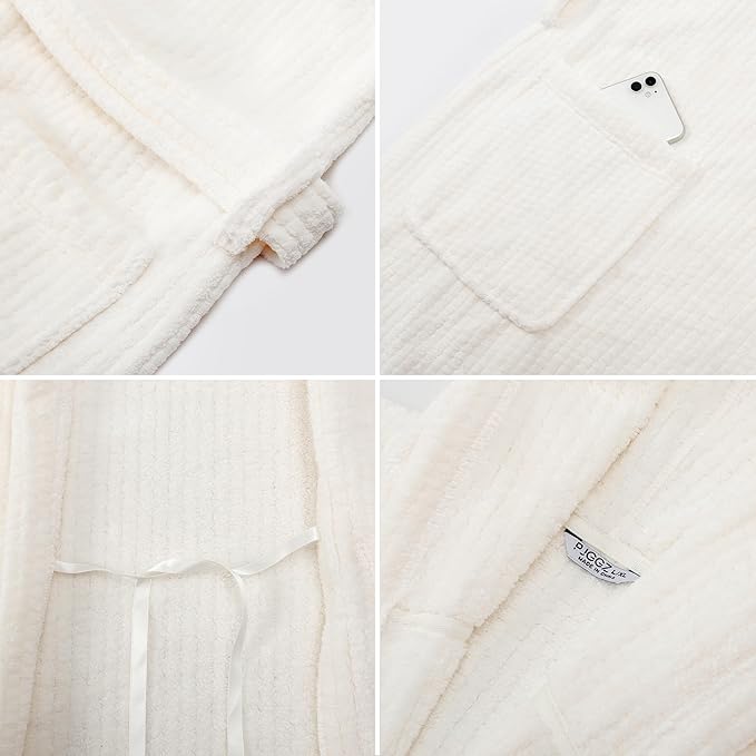 Hooded Bathrobes for Women, Soft Long Towel Robes for Women - Quick Dry yet Warm