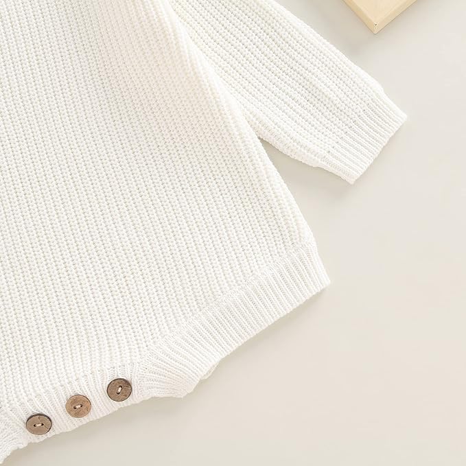 FYBITBO Baby Girl Boy Sweater Knit Oversized Pullover Sweatshirt Romper Onesie Warm Fall Winter Clothes Outfit Newborn