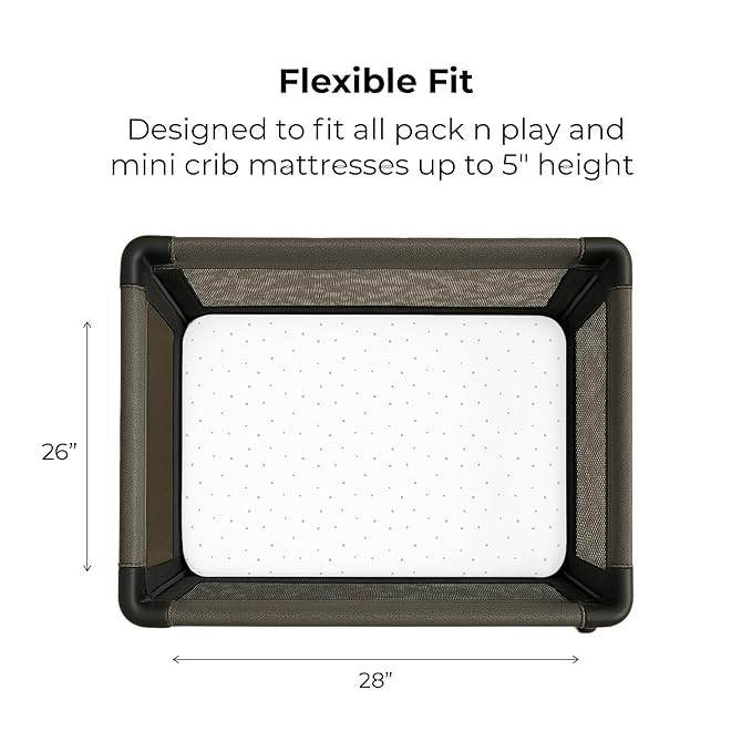 Ely's & Co. Pack N Play,Playard,Portable Crib Sheet 2-Pack Combed Jersey Cotton for Baby Boy or Baby Girl (Grey Dottie)