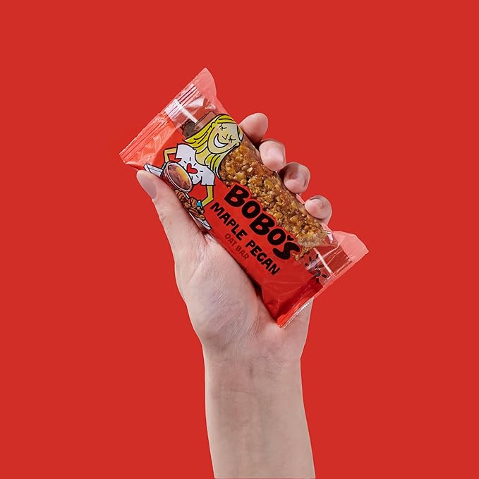 Bobo's Oatmeal Bars, Maple Pecan, Gluten Free Vegan Whole Grain Oat Bars, Pack of 12