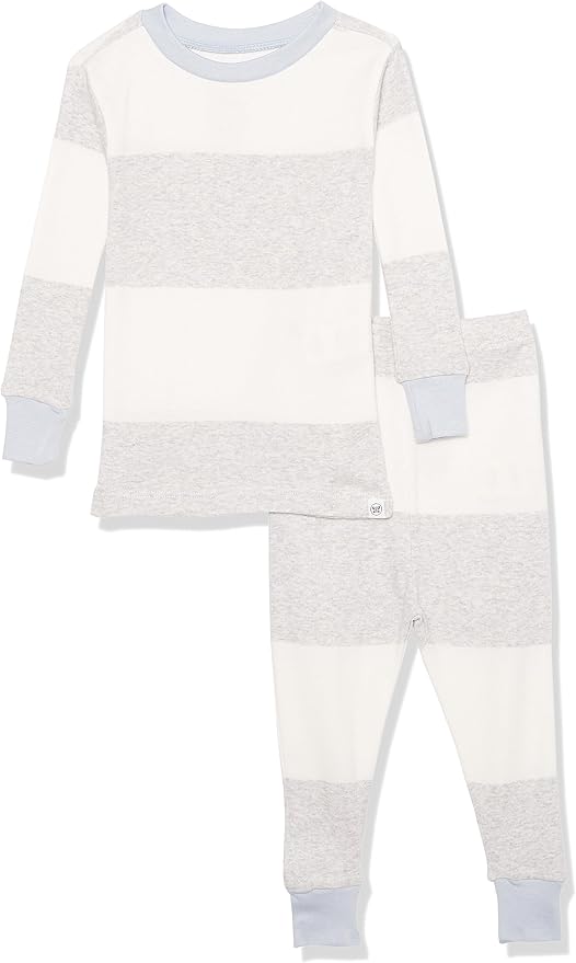 HonestBaby 2-Piece Pajamas Sleepwear Pjs 100% Organic Cotton for Baby, Toddler, Kids, Boy