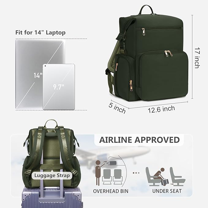 CEI-CEI Neoprene Diaper Bag Backpack Large Newborn Baby Maternity Bags Waterproof Travel Backpack for Mom Dad with Insulated Pockets,Changing Pad