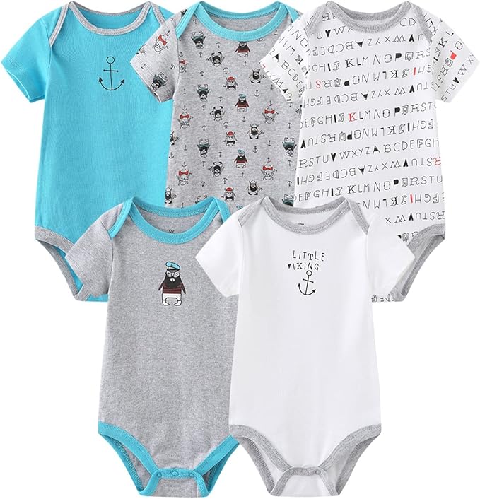 Newborn Layette Gift Set Bodysuits Pants for Baby Girl and Boy 24 Piece 100% Cotton Essentials and Accessories