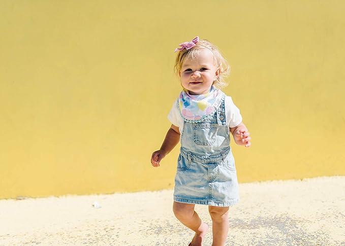 Copper Pearl Baby Bandana Drool Bibs for Drooling and Teething 2-Pack Gift Set “Celebration