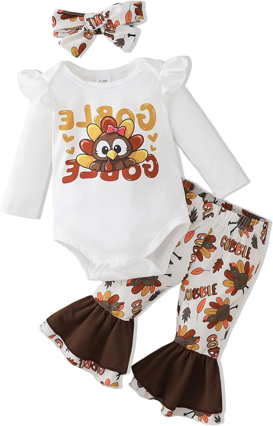 Baby Girl Clothes Newborn Infant Outfits Cute Summer Clothes Spring Romper Set+Hat+Headband