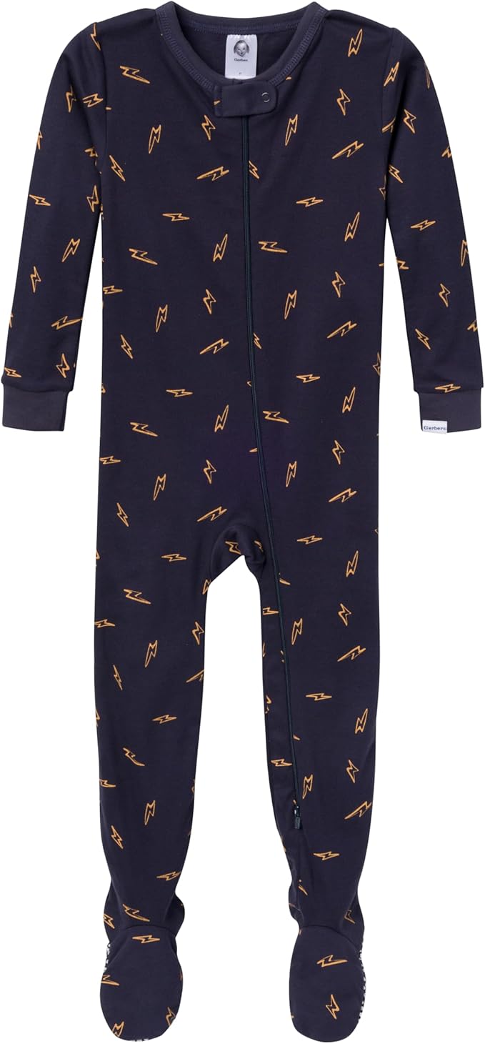 Gerber baby-boys 2-pack Snug Fit Footed Cotton Pajamas