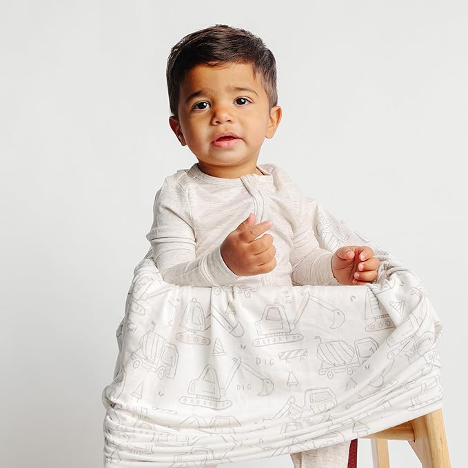 Baby Car Seat Cover Canopy and Nursing Cover Multi-Use Stretchy 5 in 1 Gift "Gage" by Copper Pearl