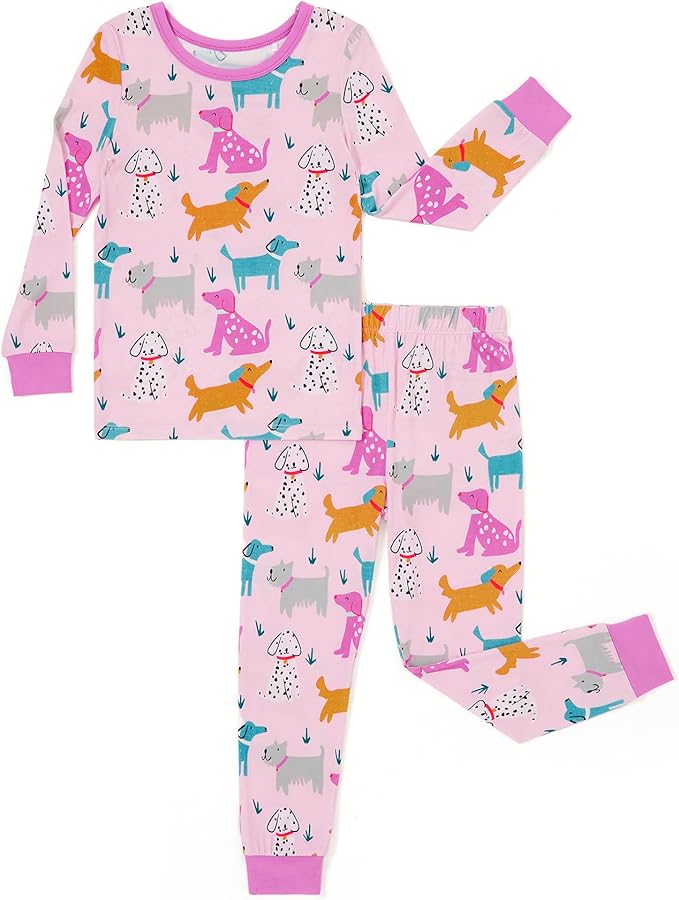 PATPAT Bamboo Viscose Pajama Sets for Toddler Boys & Girls Baby Kids, Ultra-soft Snug fit Pjs Sleepers for Birthday Holiday