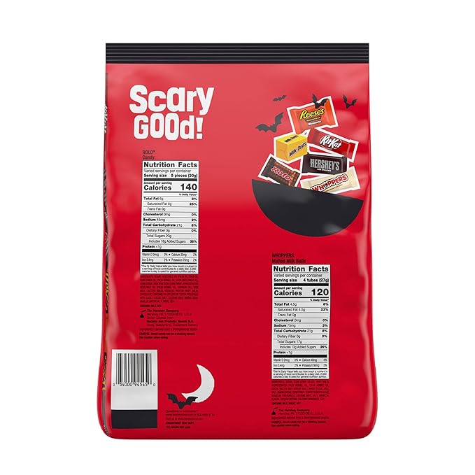 Hershey Miniatures Assorted Flavored, Halloween Candy Bulk Bag, 78.24 oz (275 Pieces)