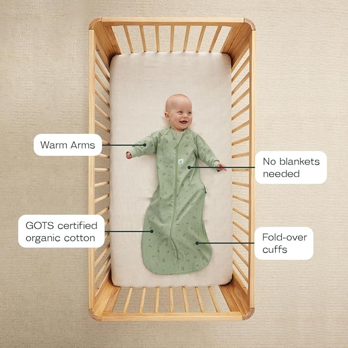 ergoPouch 3.5 Tog Jersey Sleeping Bag – Arms-Out Baby Sleep Sack – Soft, Breathable & Comfortable (8-24 Months, Willow)