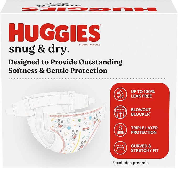 Huggies Size 7 Diapers, Snug & Dry Baby Diapers, Size 7 (41+ lbs), 92 Count (2 Packs of 46), Packaging May Vary