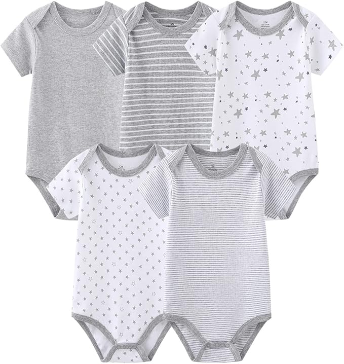 Newborn Layette Gift Set Bodysuits Pants for Baby Girl and Boy 24 Piece 100% Cotton Essentials and Accessories
