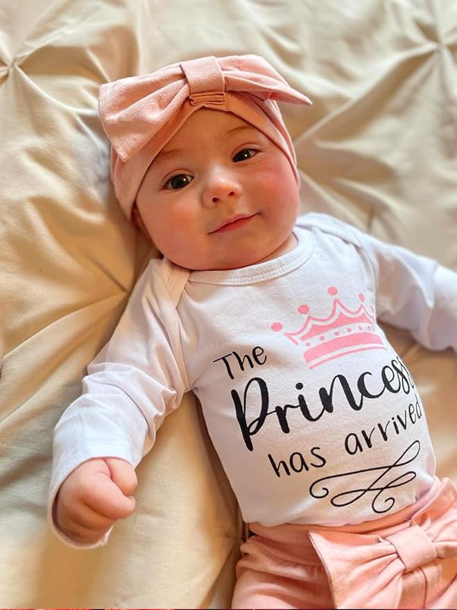 Infant Newborn Baby Girl Clothes Baby Girl Outfits For All Seasons Long Sleeve Snap Romper Pant Sets With Headband