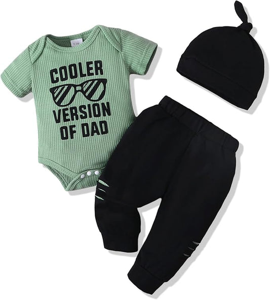 NZRVAWS Newborn Baby Boy Clothes Outfits Letter Prined Romper Pants Set Infant Baby Boy Clothing 0 3 6 9 12 18 Months