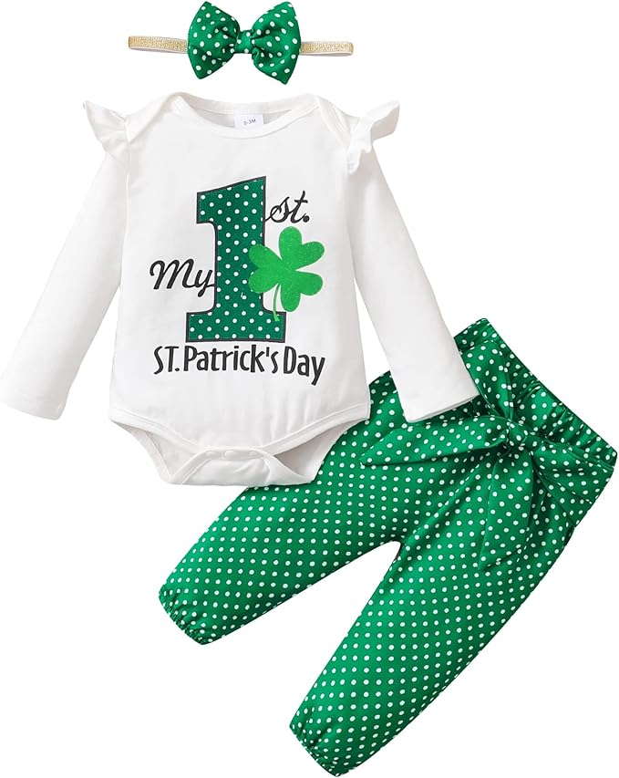 Infant Baby Girl Clothes Newborn Girl Outfit Long Sleeve Romper Pants Set Cute Baby Clothes for Girls Fall/Winter