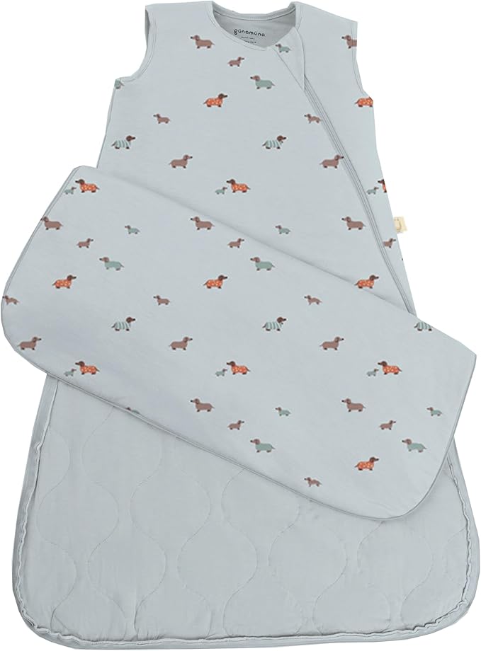 GUNAMUNA günamüna Unisex Baby, Toddler Wearable Blanket, Sleeping Bag Bamboo Rayon, Sleep Sack with Diaper Zipper, 1.0 TOG