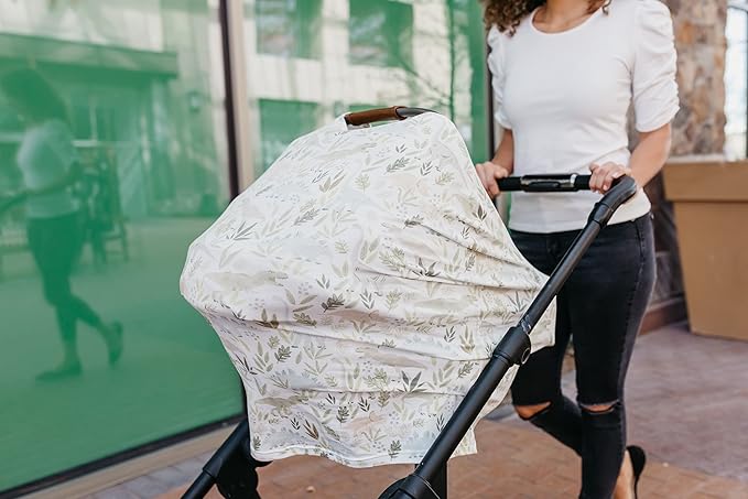 Copper Pearl Multi-Use Cover: Car Seat Covers, Nursing Cover, and Stroller Cover for Sun - Stretchy Fabric, All-Season Use, Stylish Designs, Easy Access for Moms - Rex