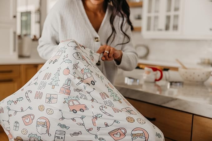 Copper Pearl Multi-Use Cover: Car Seat Covers, Nursing Cover, and Stroller Cover for Sun - Stretchy Fabric, All-Season Use, Stylish Designs, Easy Access for Moms - Cindy