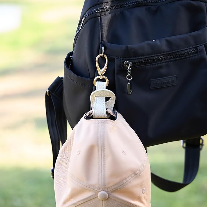 Hat Clip for Travel, Hands-Free Bag, Backpack, Purse, and Hiking Gear Clip-on Holder Strap for Baseball, Snapback, and Ponytail Caps