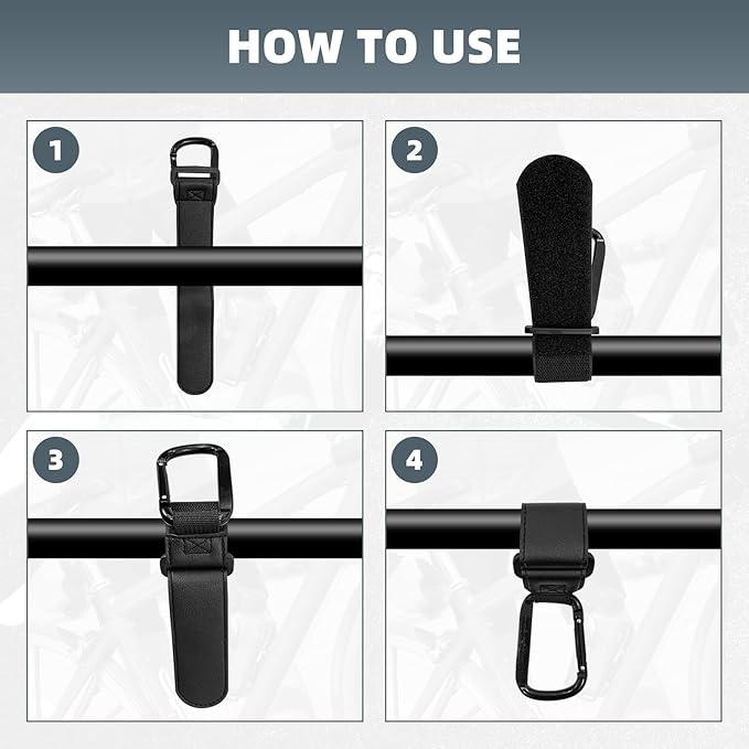 4 Pack UTV Hook for Hanging Headsets, Helmet and Goggles, Multipurpose Carabiners Clip Adjustable Hanger Hook for Electric Scooters Bicycle Stroller SXS Accessory