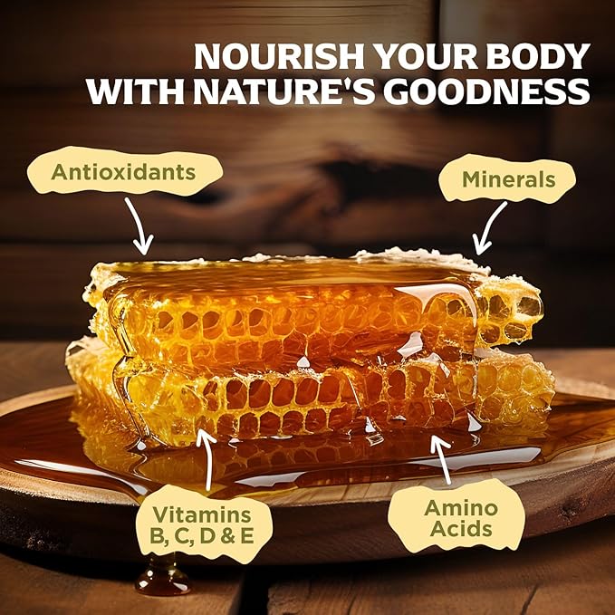 Jamie's Hive To Table 100% Raw Honeycomb, 12 Oz – All-Natural Pure Georgia Honeycomb, No Additives or Preservatives, Non-GMO